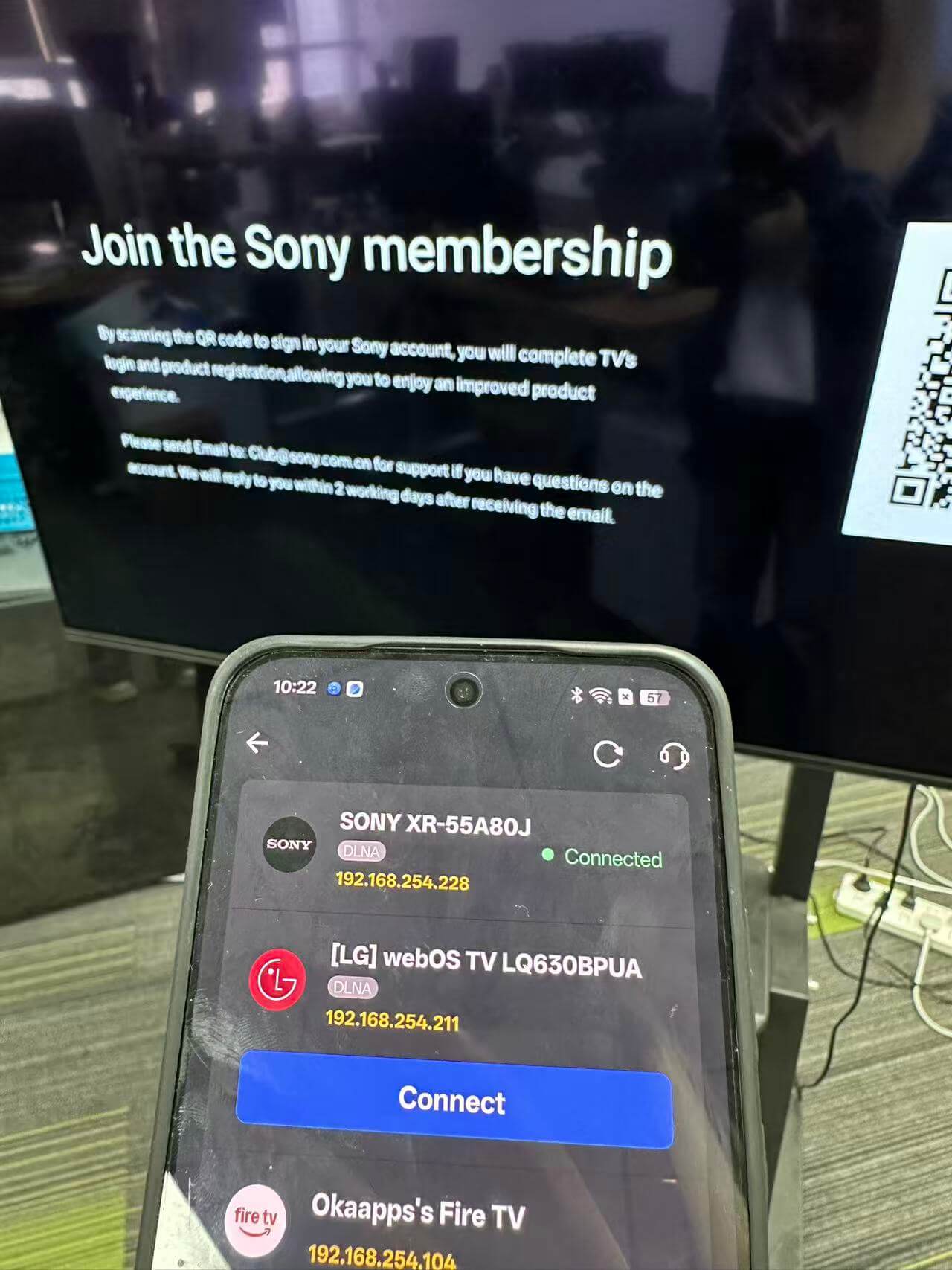 Android phone using a remote app to control a TV