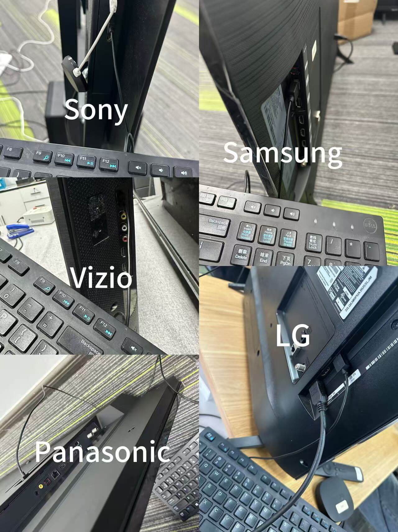 USB keyboard controlling Samsung, LG, Sony, Vizio and Panasonic TVs without Wi-Fi